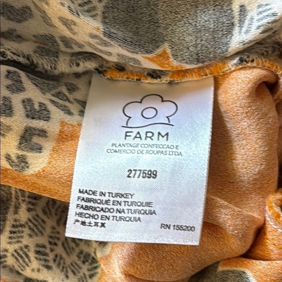 Farm Rio sz M leopard Pants in Blue and Orange - Picture 9 of 9